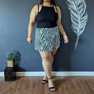 SHEIN Zebra Print Mini Skort
